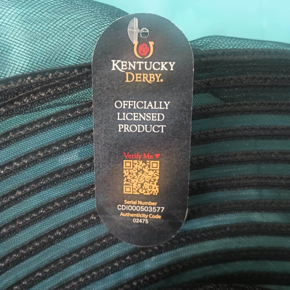 NWT Kentucky Derby Scala Big Brim Multi Colored Feather Sinemay Mesh Hat - Picture 3 of 11